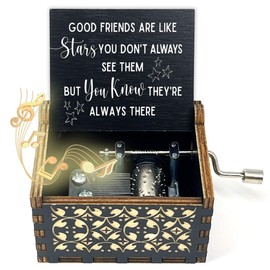 ukebobo Friend Gifts for Women, Good Friends are Like Stars Music Box, Birthday Gifts for Friends, Christmas Graduation Thank You Gifts for Best Friends BFF, You are My Sunshine Music Box-035