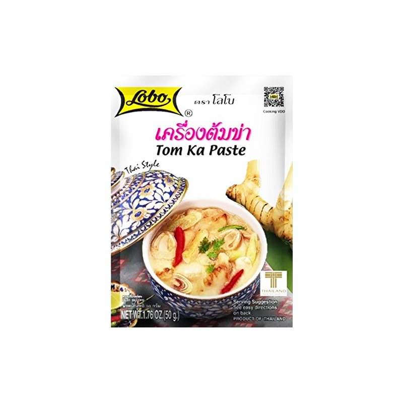 Lobo Envelope Packet Thai Paste, Tom Ka, 1.76 Ounce (Pack