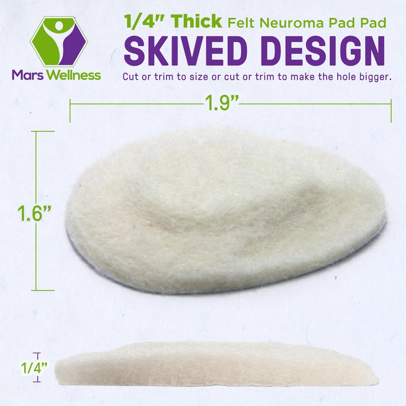 Premium Comfort Metatarsal Felt Foot Neuroma Pads - Easy to