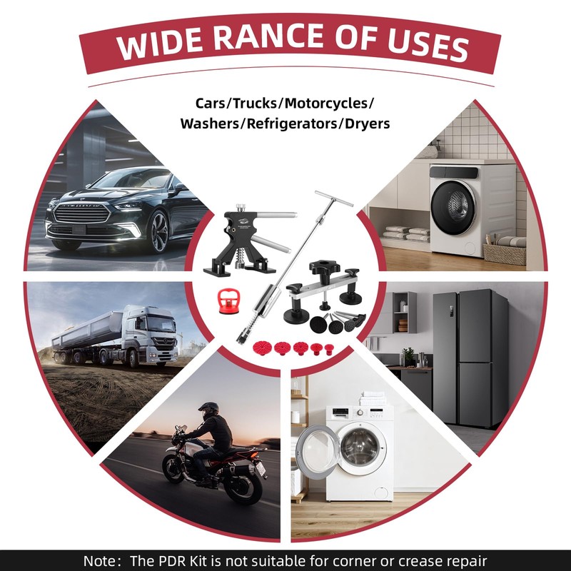 DentWiz Car Dent Repair Kit - Slide Hammer, Glue Gun