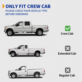 SYNTHACY 6.5 Inches Running Boards & Steps Compatible with 1999-2016 Ford F-250 F-350 Crew Cab, A Pair Side Steps for Ford Crew cab, Step Bars