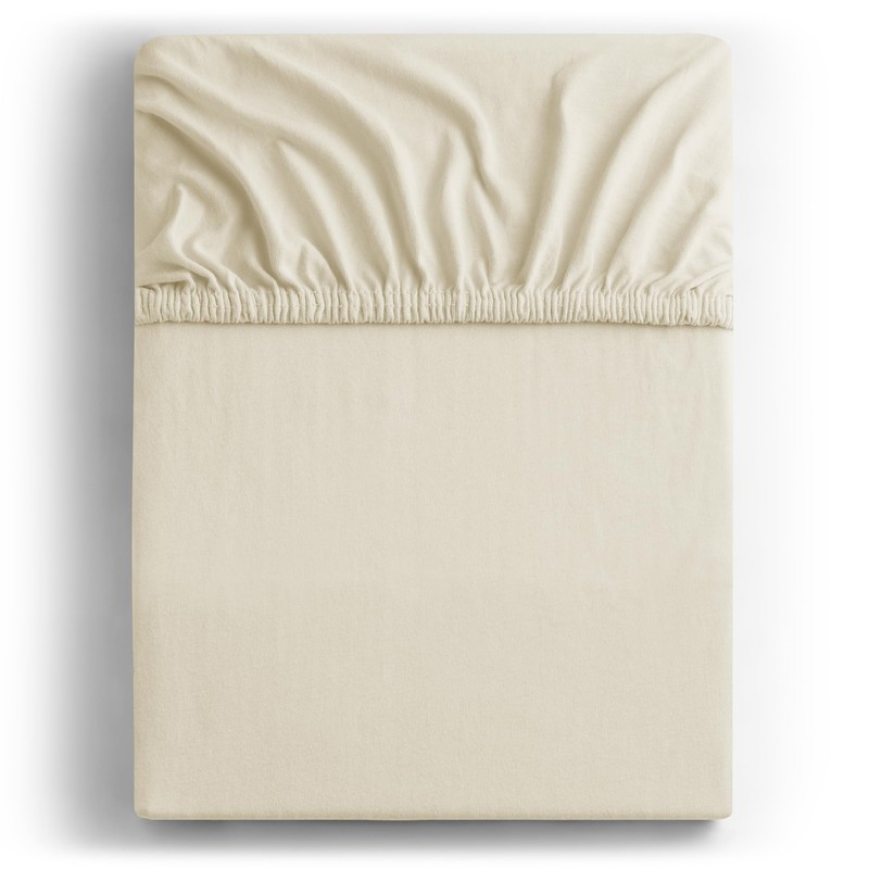 DecoKing Fitted Sheet 100% Cotton Jersey Box Spring Bed Fitted