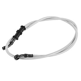 Keenso Motorcycle Brake Hose, Motorcycle 500 mm - 1200 mm Braided Oil Hose Steel Brake and Clutch Oil Hose Brake Line for Most Bikes, Enduro, Motocross (1200 mm Silver)