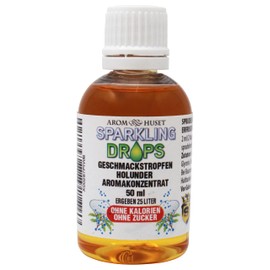 Elderflower Concentrate Drops | 1 Bottle 50 ml Makes 25 Litres | Highly Concentrated Aroma | No Sugar | For Water Carbonators | Ready Drink | Low Calorie | No Preservatives