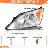 Halogen Headlight Assembly Compatible with 2007-2011 Honda CR-V CRV Front