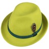 Hutshopping Traditional Almhut Wool Felt Women's Trilby Hat - Green,