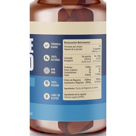 Citrato de Magnesio de Alta Absorción para Salud Ósea y Muscular, Apoyo Nervioso y Energía. Apoyo completo para tu bienestar. 800mg por Cápsula. 120 C