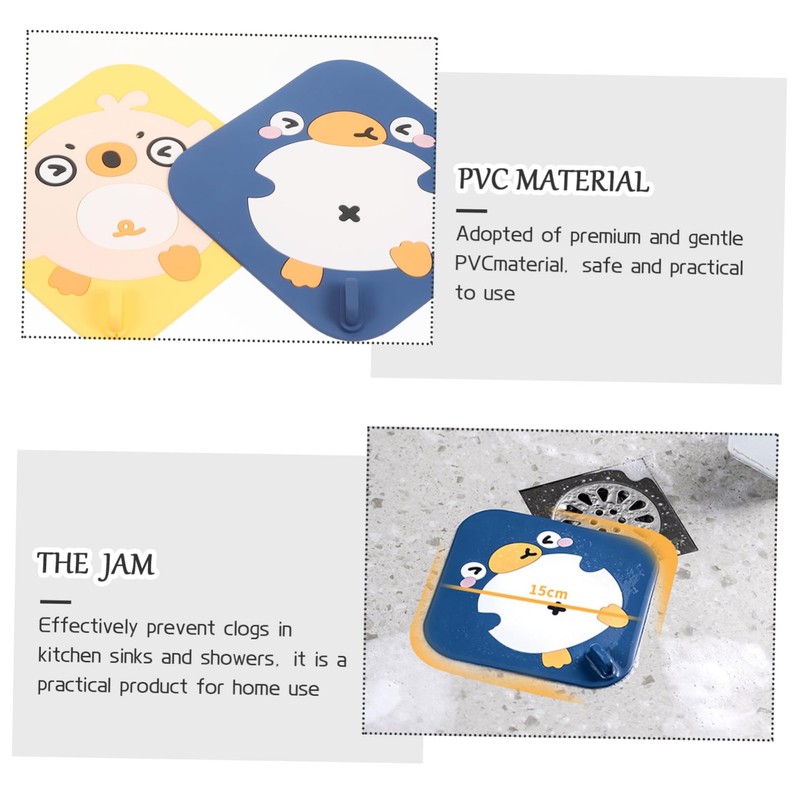 Operitacx 3Pcs Floor Drain Covers Odor Blocking Drain Seal Mats
