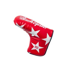 BACK SPIN! Star Pattern Putter Club Headcover Back Spin (Red x White)
