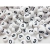 500 White Number Beads 7mm Round Number Beads for Making