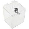 Aoakua Money Bank Charity Box with Key Acrylic W90mm Clear