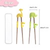 Kids Chopsticks, 4 Pairs of Reusable Children's Training Chopsticks, Animal