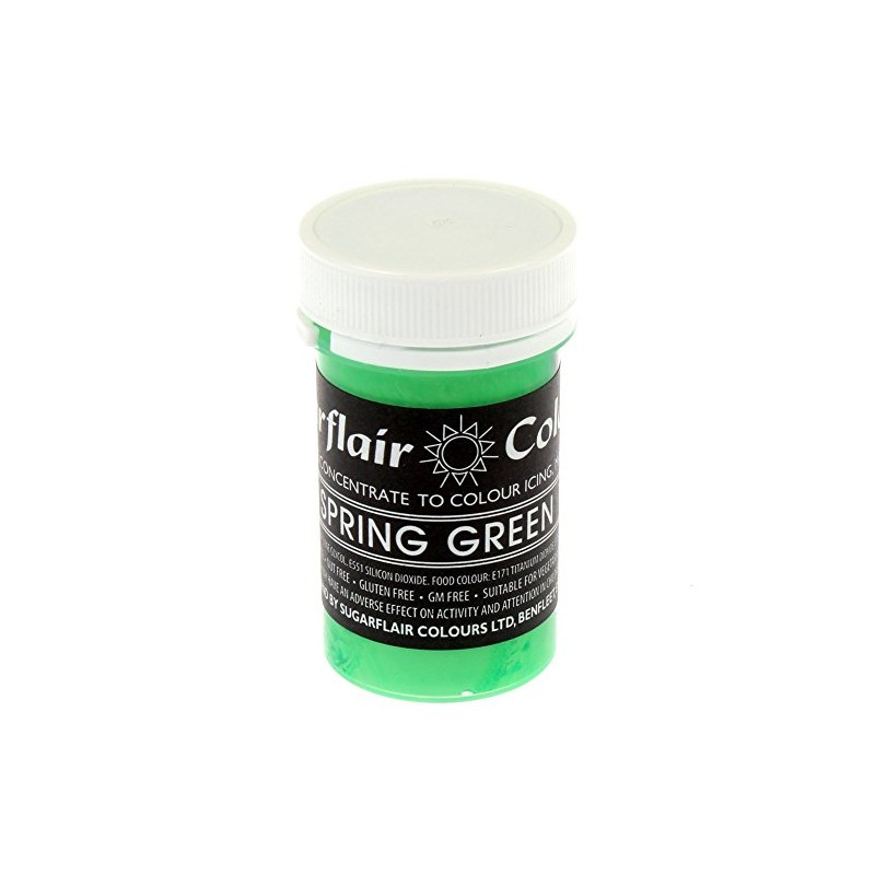 Sugarflair Paste Colours - Pastel- Food Colouring - Spring Green