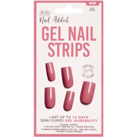 Ardell Nail Addict Gel Nail Strips - Cheers to Rosé, Lasts Up to 14 Days, 1-Pack