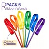 GSi Multicolor Sparkling Gymnastic Ribbon Wands [6 Pack] with 9