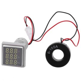 Entatial Frequency Meter, Ammeter, Durable Accurate Frequency Measurement Current Factory for Voltage Measurement (white) White