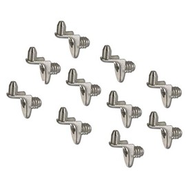 Gedotec Shelf Support for Fixing Shelf Bolt Mounting - H3108 | Nickel-Plated Steel | Shelf Dowels for Kitchen Cabinet & Furniture | Pin with Hole Diameter 5 mm | Pack of 50 - Shelf Support for Screws