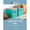Whitmor Set of 2-10 x 10 x 10 inches-Turquoise Collapsible