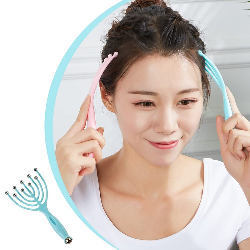 Nine Claw Head Massager Handheld Head Scalp Massager with 10
