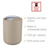 WENKO Brasil Swing Lid Cosmetic Bin, Taupe, S, Bathroom, Table