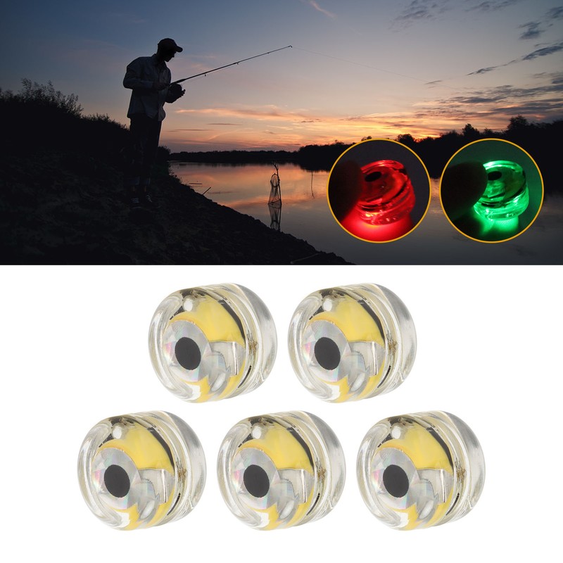 5Pcs Underwater Lure Lamp Compact Lightweight Waterproof LED Fishing Bait