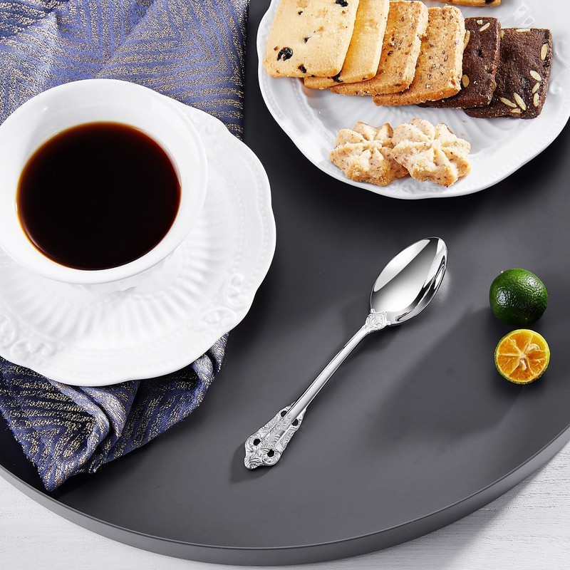KEAWELL Luxurious 5.1-Inch Espresso Spoons Set - 6 Pieces -