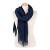 moonbow Plain Scarf Women's 20% Cotton 80% Viscose with Fringes