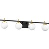 Ralbay Mid Century Modern Vanity Light Fixture 4-Light Milky Glass