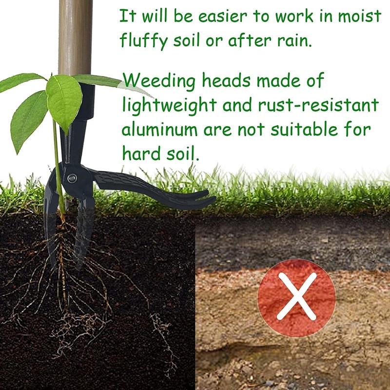 Stand Up Weed Puller Portable 4 Claw Weed Picker Stand