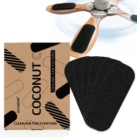 Xiyadun Ceiling Fan Filters for Blades, 6-Pack Ceiling Fan Air Purifier Pads, Activated Coconut Carbon Fan Filter for Ceiling Fan, Easy-Stick Universal Air Filter for Common Household Contaminants