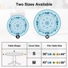 Round Tablecloth Fitted Elastic Table Cover Waterproof Table Cloth for