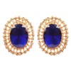 Touchstone Pendientes de diseño indio Bollywood artístico de gran tamaño,