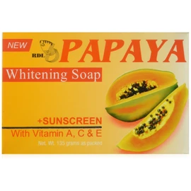 Original RDL Papaya Skin Whitening Soap plus Sunscreen w/ Vitamin A, C & E - 135 grams by RDL