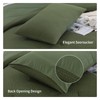 HOMBYS 3 Piece Seersucker Oversized King 128x128, Breathable Olive Green