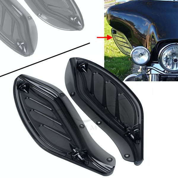Smoke Adjustable Fairing Wind Air Deflector For Harley FLHTC CVO