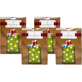 Black Duck Brand Christmas Holiday Gift Bags Jumbo/Giant Size 36" x 48"- Santa Ho Ho Ho (4 Bags)