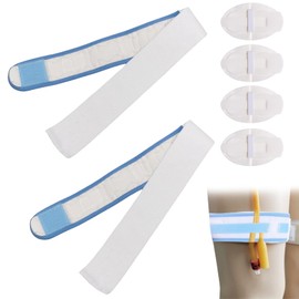 Bettinay Bettinay 6 Pcs Catheter Leg Bag Holder Set, 2 Anti Slip Sponge Straps 4 Breathable Infusion Tube Patch for Secure Urine Bag and Catheter