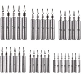 Fishing Weights Fishing Accessories Set Fishing Drop Shot Weights Lead Sinker 35 Pieces Fishing Sinker Specification 3.5 to 20 g for Drop Shot Fishing Drop Shot Rod Lead Rolling Swivels Fishing Snaps