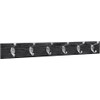 HIGH & MIGHTY 515757 Coat Rack 6 Hook Rail, Easy