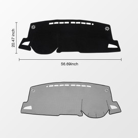 KUST Car Dash Cover for Toyota Corolla Cross Hybrid 2022-2024 2025 (NOT fit Toyota Corolla) Polyester Non-Slip Center Console Dash Cover Interior Accessories Custom Fit Dash Sunshade No Glare Black