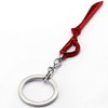 Red Scissor Blade Sword Key Ring Keychain