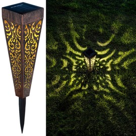 6Pcs Solar Lights Outdoor Pathway Garden Stakes Lights Waterproof LED for Patio, Walkway, Lawn Decorations,Christmas Gifts for Mom Dad (Copper)