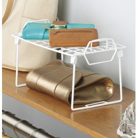 Whitmor Wire Grid Stacking Shelf Small, White