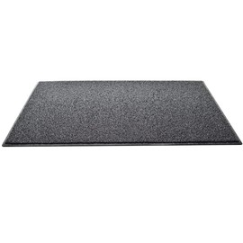 UNIMAT Vinyl Loop Plain Doormat 3'X5' - Rubber Smooth Backing - Doormat with Drainage - Ideal for Pool and Outdoor - American Spaghetti Mat -Mesh Floor mat-Rubber Mulch (Black)