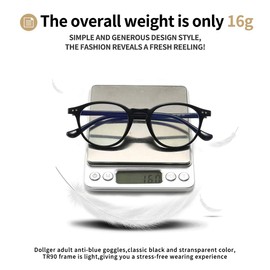Blue Light Blocking Glasses Vintage Round Frame Eyeglasses for Women Men Black