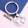 World Map Graduation Keychain Long Distance Relationship Jewelry Friendship Gift