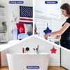 Breling 6 Pcs Patriotic Star Hanging Hand Towels 4th of