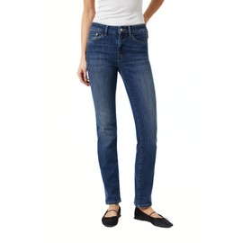 Mavi Kendra Women's High Rise Straight Leg Jeans, Indigo Supersoft, 31W x 32L