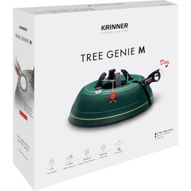 Krinner Tree Genie M, Christmas Tree Stand with Foot Pedal and Single Cable Operation
