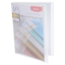 M&G 60-Pocket Binder with PP Plastic Sleeves A4(Clear), 2 Pack Art Portfolio Folder with Clear Sheet Protectors, Display 120 Pages for Organizing Documents, 310x235x38mm